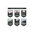 Set of Yosemite National Park logo badge emblem sticker patch vector illustration