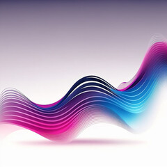 Wall Mural - Abstract colorful digital particles wave with bokeh and light background, 3d wave line dot background, line wave light glowing effect particular background.
