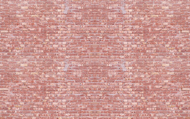Fototapete - abstract redbrick wall pattern background, rough solid texture and grunge surface backdrop for architecture material decoration or retro interior room concepts