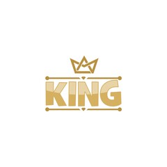 Sticker - King Crown Icon Logo isolated on white background