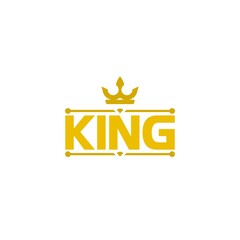 Sticker - King Crown Icon Logo isolated on white background