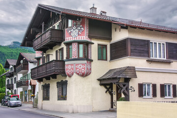 Fototapete - Street in Garmisch-Partenkirchen, Germany