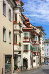 Fototapete - Street in St. Gallen, Switzerland