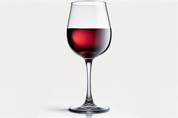 Wall Mural - a wine glass against a white background. Generative AI