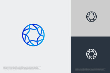 Fototapete - circle design elements abstract company logo vector template