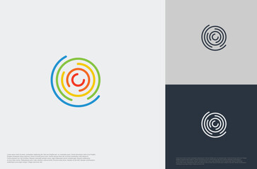 Fototapete - circle design elements abstract company logo vector template