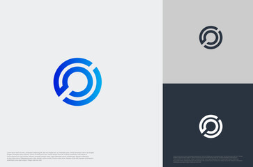 Fototapete - circle design elements abstract company logo vector template
