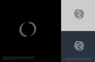 Fototapete - circle design elements abstract company logo vector template