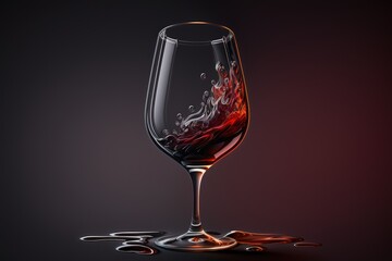 Wall Mural - Glass for red wine. Generative AI