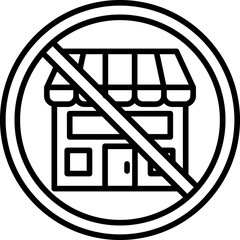 Wall Mural - Prohibited Sign Icon