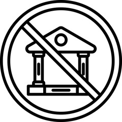 Wall Mural - Prohibited Sign Icon