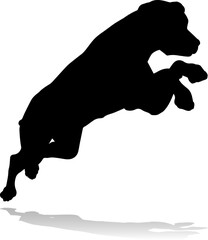 Sticker - A detailed animal silhouette of a pet dog