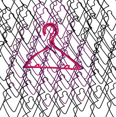 Wall Mural - Red hanger and fence