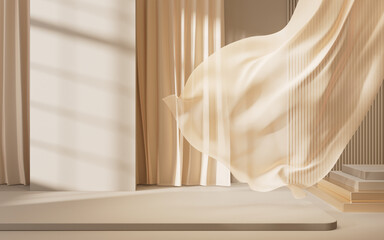 Poster - Abstract geometry interior background, 3d rendering.