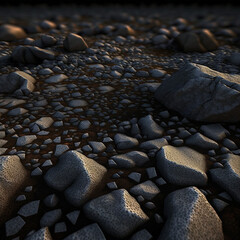 Wall Mural - stones on the beach