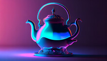 Teapot With A Cup Of Tea, Generative AI
