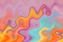  Fantasy Colorful Psychedelic Pattern Waves. Beautiful Abstract Background