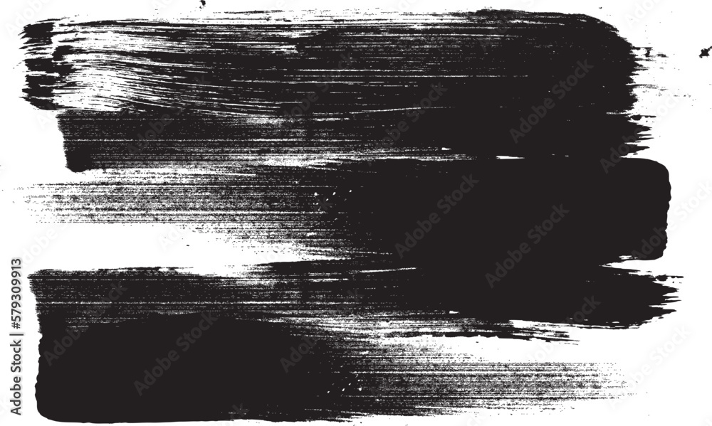 Grunge Paint stripe . Vector brush Stroke . Distressed banner . Black ...
