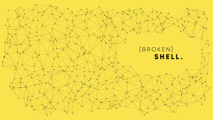 Wall Mural - abstract yellow geometric background with triangle shape pattern