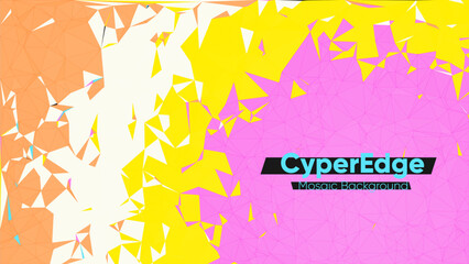 Wall Mural - mosaic colorful background with triangle shape distortion pattern.