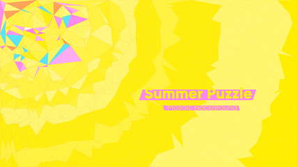 Wall Mural - summer creative background with triangle shape pattern