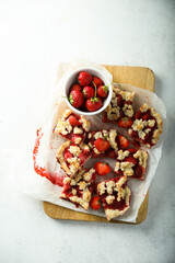 Sticker - Homemade strawberry pie with streusel