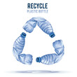© Alengka - Illustration of triangular plastic bottle recycle
