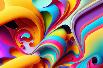 Abstract colorful background wallpaper design (Generative AI)