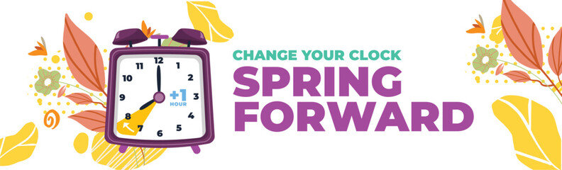 Wall Mural - change your clock spring forward