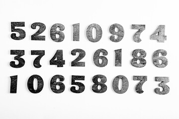 Poster - Background of numbers. from zero to nine. Finance data concept. Mathematic. Seamless pattern with numbers. financial crisis concept. Business success.