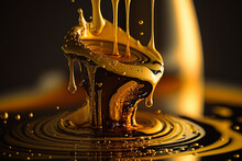 Liquid Hot Gold Alloy Generative AI
