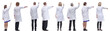 © ASDF - group of doctors standing with their backs isolated