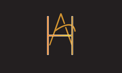 AH, HA, A, H Abstract Letters Logo Monogram