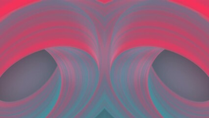 Poster - digital loop animation of neon color abstract shape. 3d rendering HD