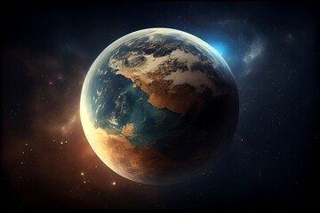 Wall Mural - earth in space ia generativa. Generative AI