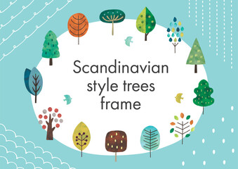 北欧デザインの木を集めたフレーム