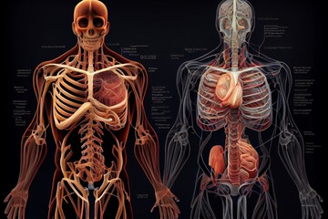 human body anatomy. Generative AI