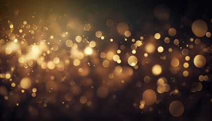 abstract background of glitter lights, golden, de-focused, banner, ai generated