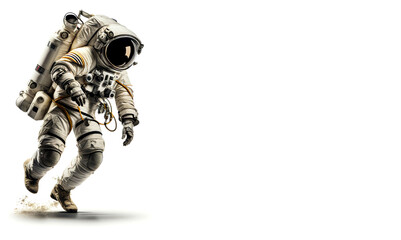 Wall Mural - Space suits isolated on white background.  Ai generated.
