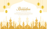 Fototapeta  - Vector graphic of ramadan kareem background, suitable for banners, greeting cards, flyers, invitations, poster designs.