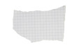 © Emre Akkoyun - Torn graph paper piece on a transparent background. Png paper.
