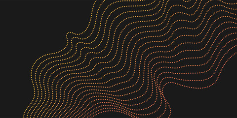 Poster - Bright poster with dynamic waves. Vector illustration