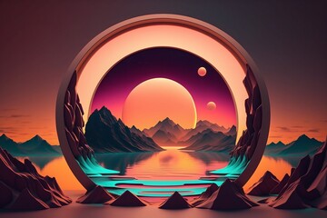 Poster - Start your day off on the right foot with this uplifting abstract sunrise background - Generative AI