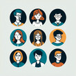 © Outsiderzone - User Avatar Illustration: A Diverse Collection of Profile Icons Depicting People of Different Ages, Ethnicities, and Professions created with Generative AI technology
