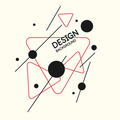 Poster - Modern geometric composition of various shapes. Illustration for design. Abstract background in the trend graphics.