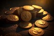 Münze, Gold und Währung - Generative AI