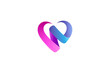 © cahyo - heart letter w logo design with gradient colors