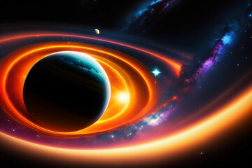 Wall Mural - Cosmic nebula background, Galaxy with colorful nebula, shiny stars and heavy clouds, highly detailed, AI generated Image