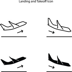 Poster - Airplane take off and landing icon isolated on white background from transport collection. Trendy and modern airplane takeoff icon Airplane takeoff symbol for logo, web, app, UI. 