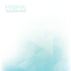 Poster - Minimal light bluish background with translucent triangles. Subtle vector pattern